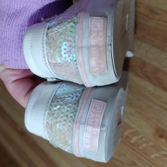 Sperry Top-Sliders Iridescent Sequins Loafers Shoes 6M - Picture 9 of 14